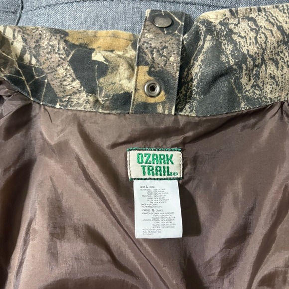 Vintage Ozark Trail Hunting Jacket Men Large 100% Cotton Mossy Oak Camo 90s - Picture 5 of 6